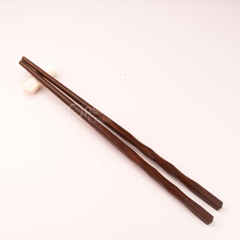 Rosewood chopsticks and leather bag in cherry blossom