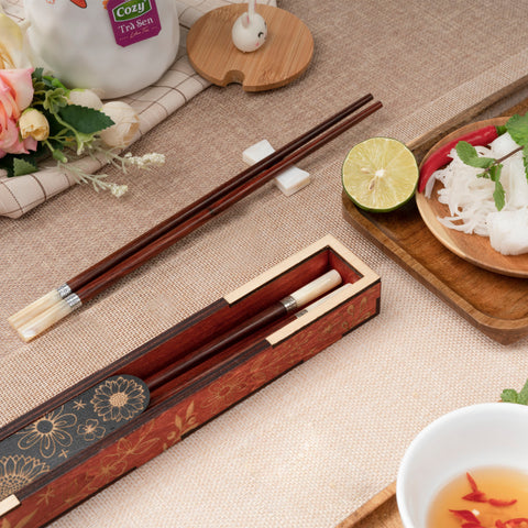 Premium Box With Chopsticks Personalized Chopstick. Box for pair.