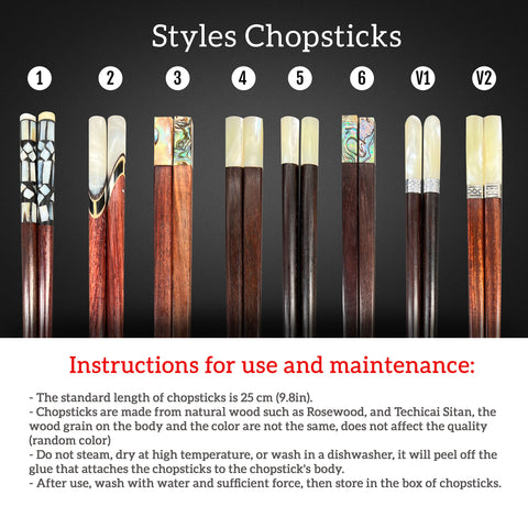Japanese Chopsticks Personalized with Cowhide leather Bag Handmade.
