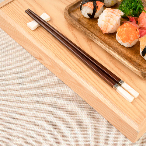 Super VIP silver-rimmed square rosewood chopsticks. Free Personalized Engraving