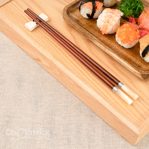 Super VIP Silver-rimmed snail-headed Rosewood chopsticks. Free Personalized Engraving