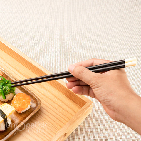Round rosewood chopsticks with New Zealand sea snail head. Personalized Engraving