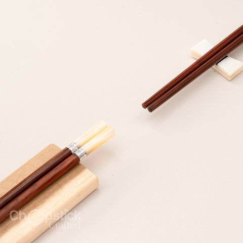 Super VIP Silver-rimmed snail-headed Rosewood chopsticks. Free Personalized Engraving